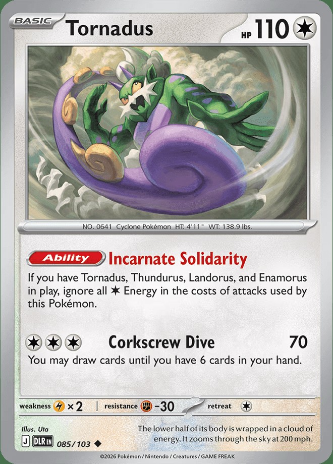 English reveal · Tornadus 085/103