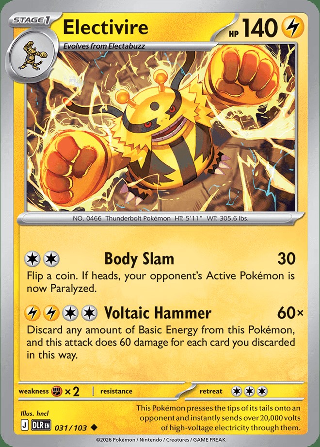 English reveal · Electivire 031/103