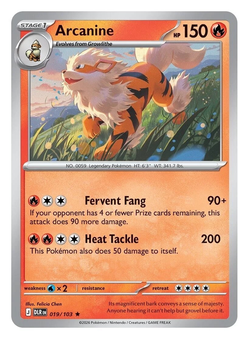 English reveal · Arcanine 019/103