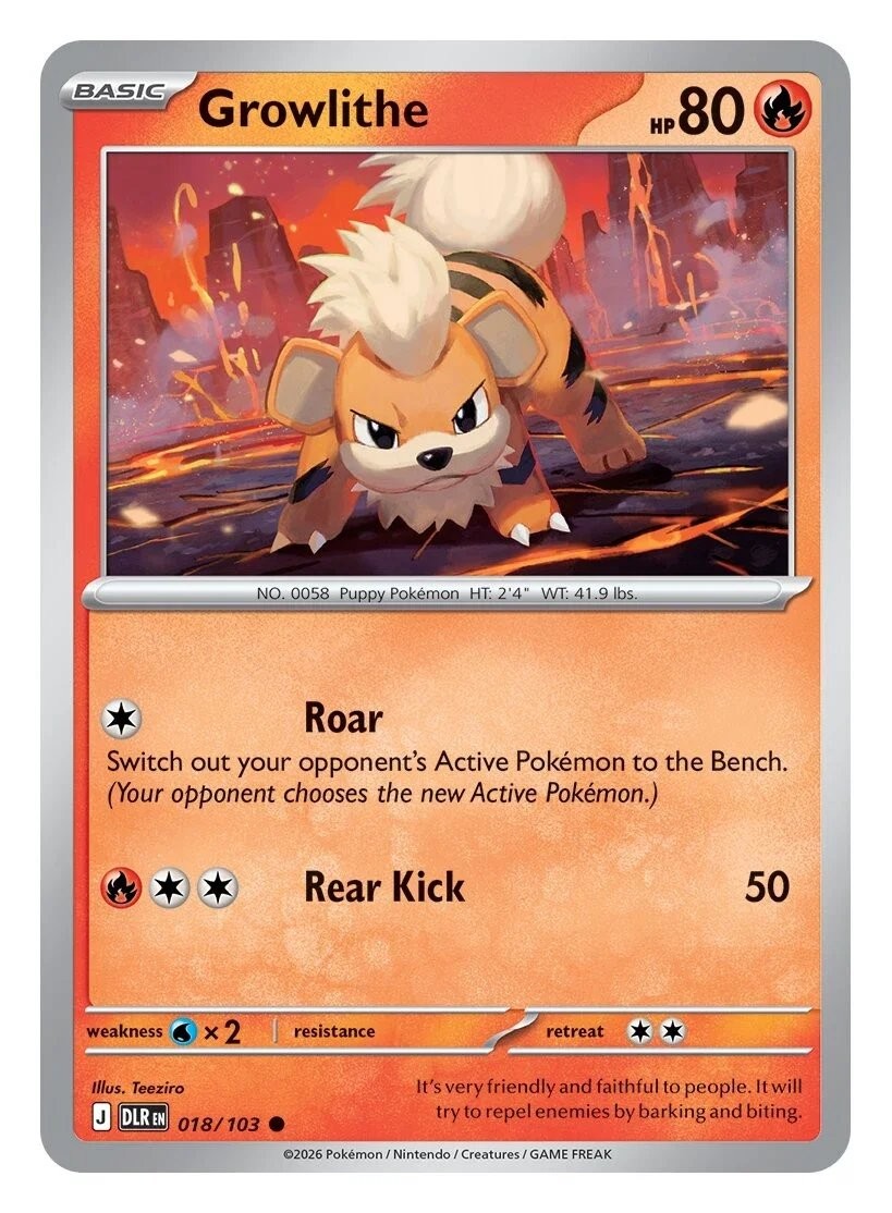 English reveal · Growlithe 018/103