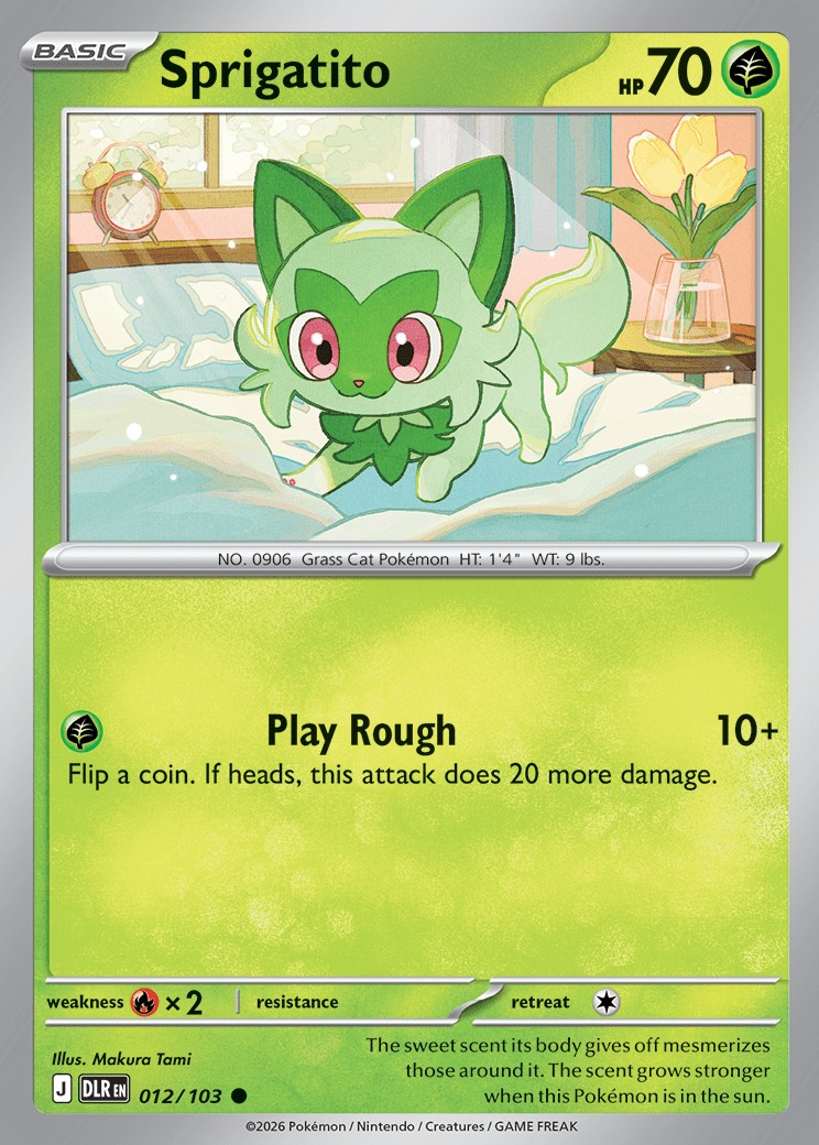 English reveal · Sprigatito 012/103
