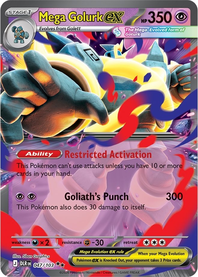 English reveal · Mega Golurk ex 047/103