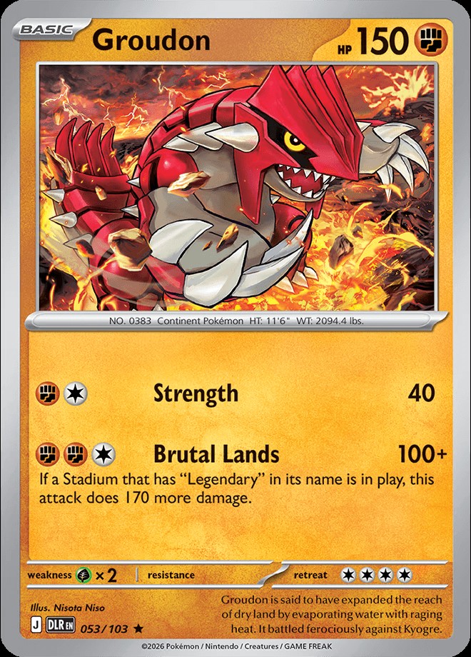 English reveal · Groudon 053/103