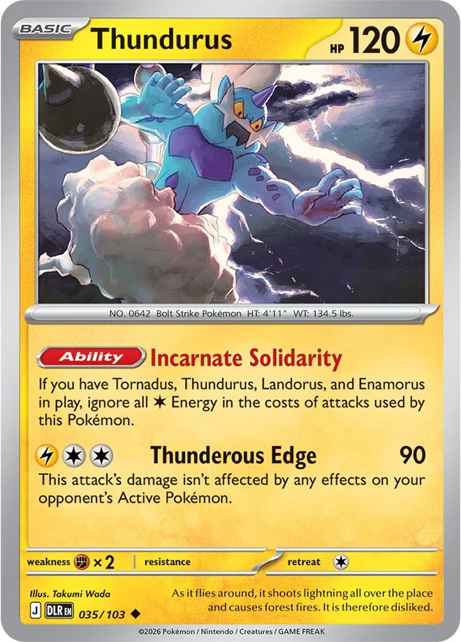English Thundurus card revealed for Delta Reign