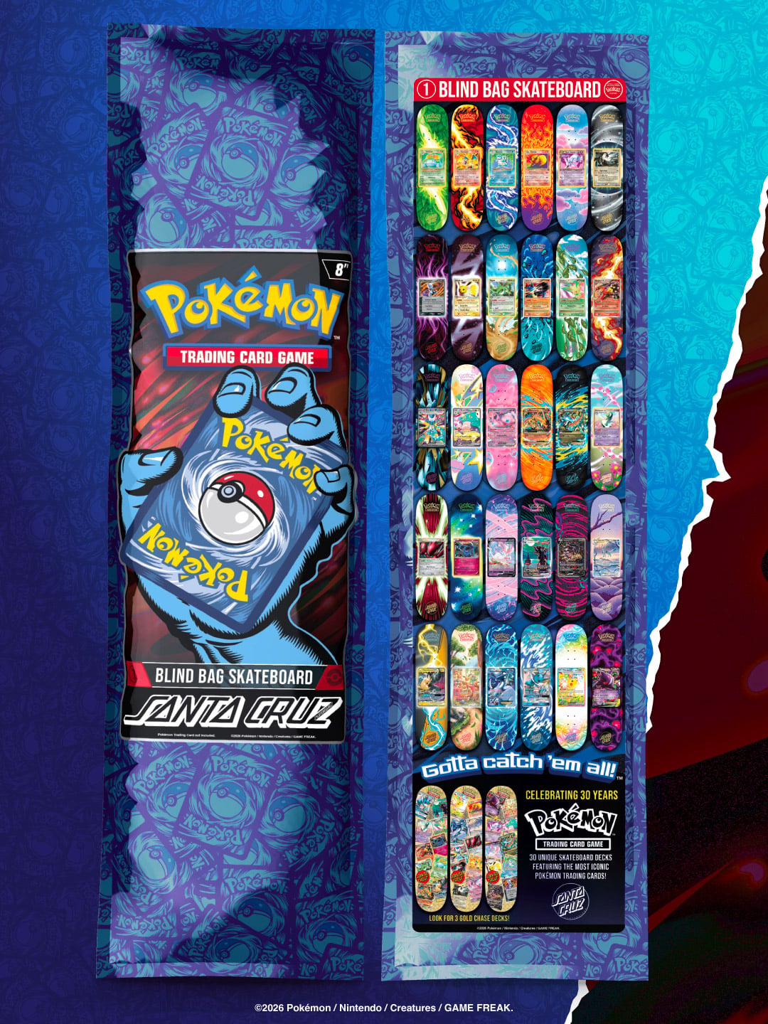 Pokémon card skateboards arrive October 17—with mystery designs
