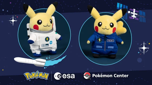Pokémon Center and European Space Agency merchandise